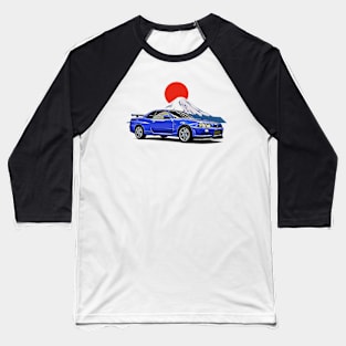 R34 GTR Fuji JDM Japan Print Baseball T-Shirt